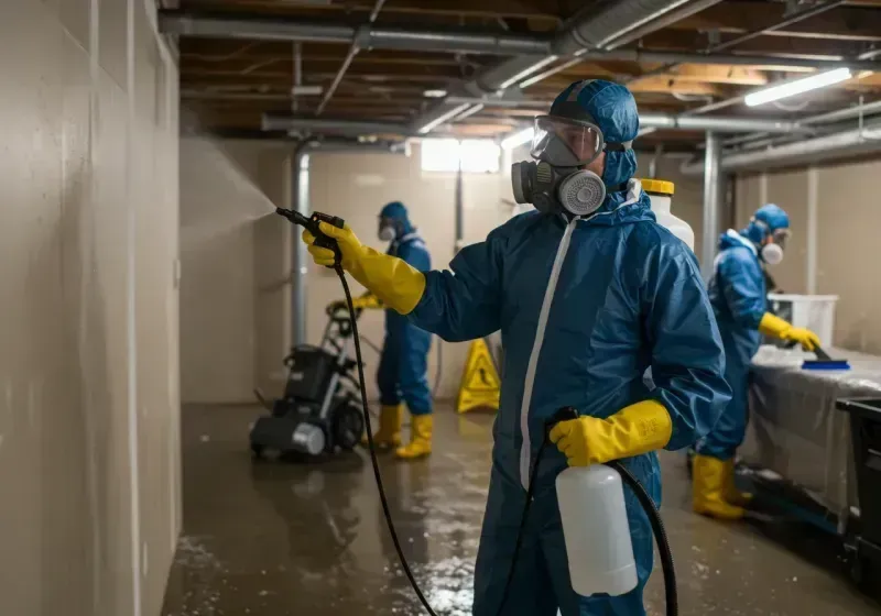 Basement Sanitization and Antimicrobial Treatment process in Sansom Park, TX